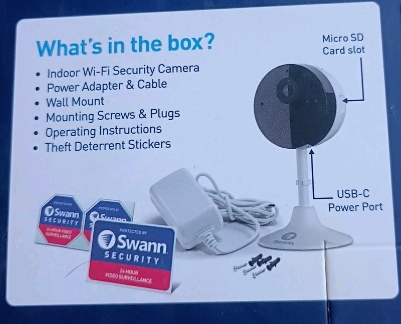 Swann SWIFI-2KICAM-US 2K Quad HD Indoor WIFI Security Camera - White gallery