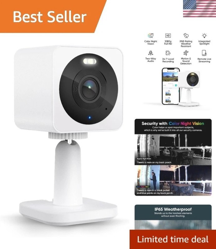 Cam OG Indoor/Outdoor 1080p Wi-Fi Smart Home Security Camera with Color Night…
