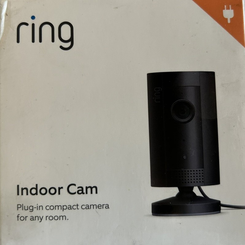 Ring Indoor Cam Compact Plug-In HD camera with two-way talk – Black Sealed