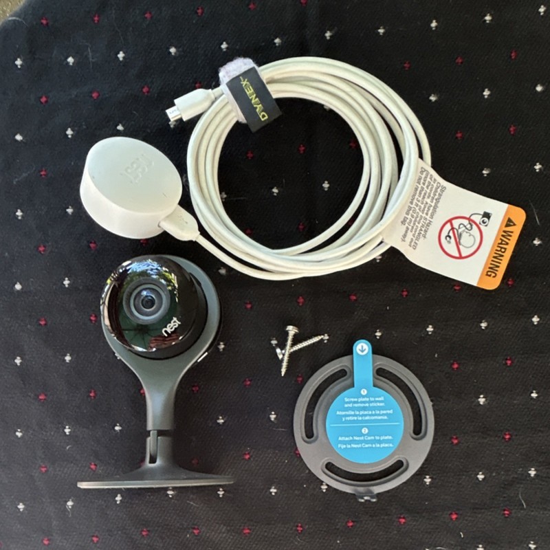 Nest Cam Indoor 1080p Wi-Fi IP Camera w/ Stand USB Adapter, Mount Plate Screws gallery