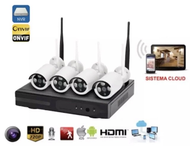 4/8 Channel HD WiFi IP Video Surveillance Kit with Cloud System Cameras and DVR gallery