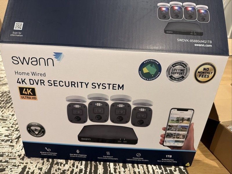 NEW SWANN 4 Pack 4K ULTRA HD Cameras W/60 FEET BNC CABLES PRO-4KMQB MODEL READ!! gallery