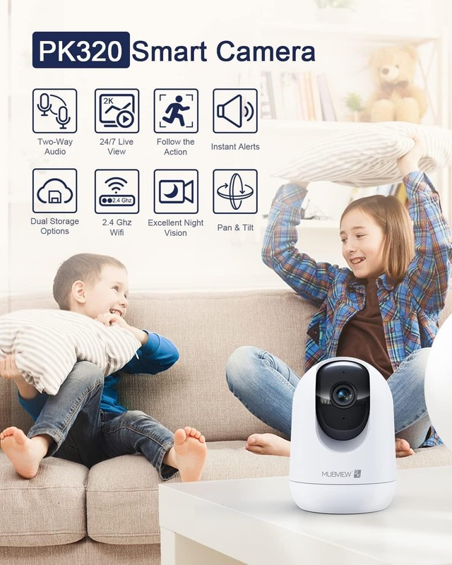 4 Pack 2K Night Vision Pet Camera - Motion Tracking - WiFi - Two-Way Audio gallery