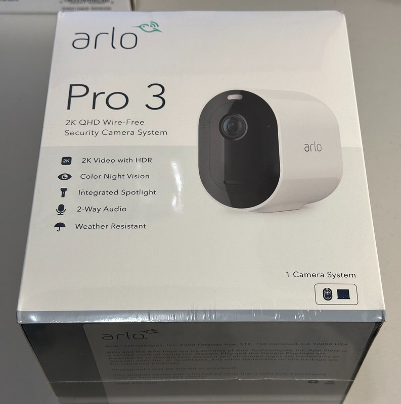 Arlo Pro 3 VMS4141P-100NAS Camera/Base Station 2K Wireless Security System-White