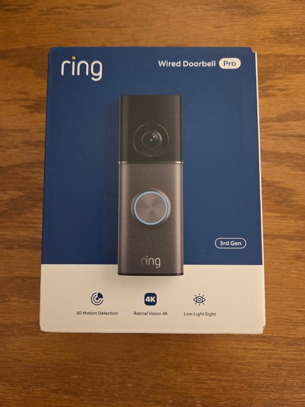 Ring Wired Doorbell Pro 4K – 3rd Gen (Newest Model) 3D Motion Detect NEW/SEALED