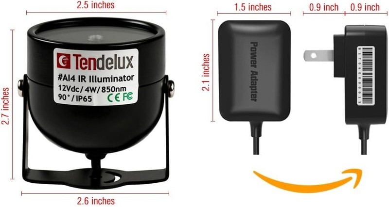 80ft Infrared Illuminator No Hot Spot Wide Angle for CCTV Surveillance gallery