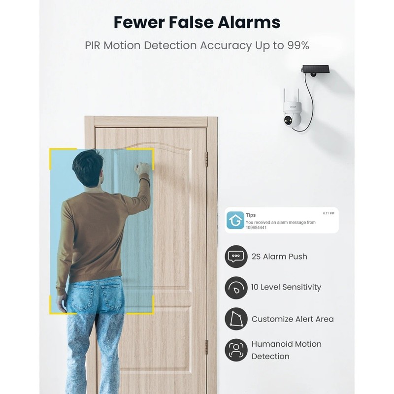ieGeek Solar Security Cameras 4 Pack 2K WiFi, 360° PTZ Color Night Vision, Alexa gallery
