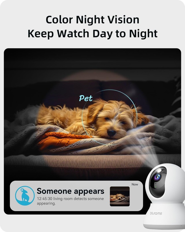 Security Camera 2K blurams Baby Monitor Dog Camera 360 degree for Home Security gallery