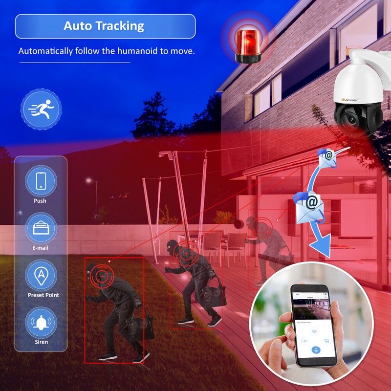 4K POE IP Security Camera 30X Zoom Two Way Audio AI Detection Night Vison 358ft gallery