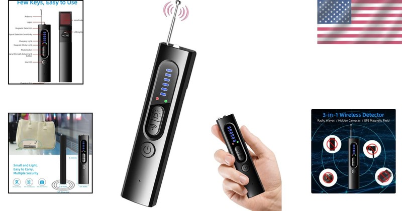 Rechargeable Wireless Hidden Devices Finder with Adjustable Sensitivity Settings gallery