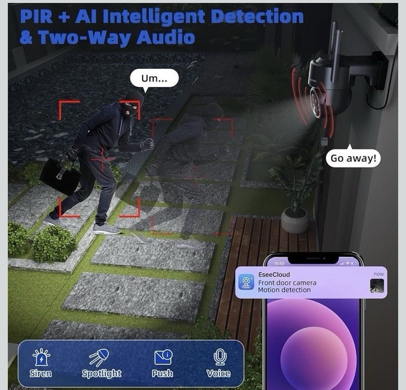NEW - 4G LTE Cellular Solar Security Camera Outdoor, No WiFi Needed, 4MP HD gallery