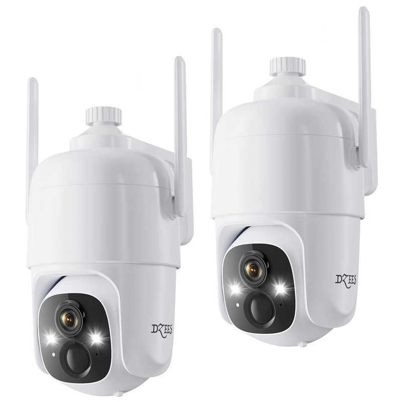 360° PTZ Cameras Wireless Outdoor WiFi, 2K Battery Powered Home Indoor, Spotl…