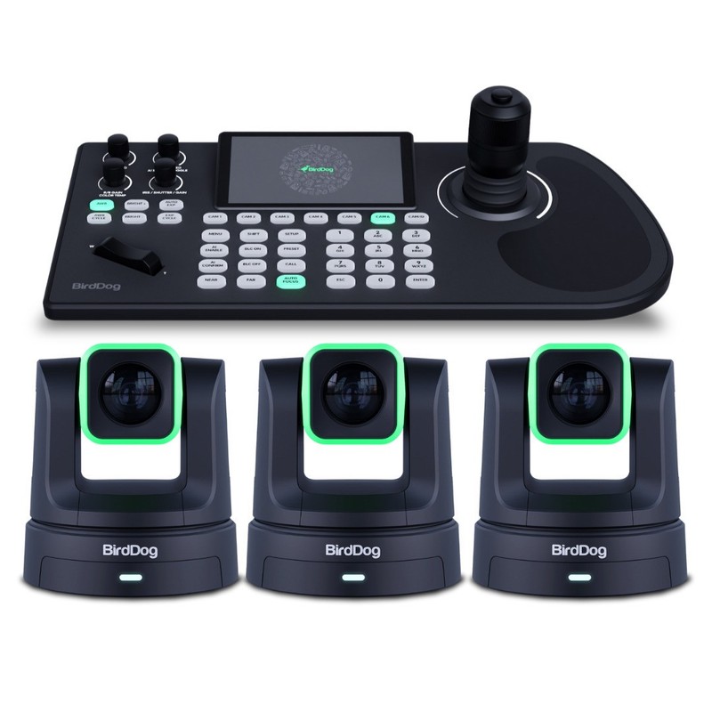 BirdDog X5 Black Ultra PTZ Camera with Unmatched 4K Performance 3 Pack Bundle