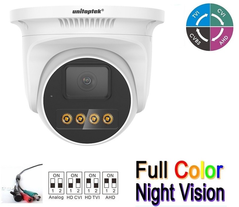 5MP Analog TVI AHD CVI Coax BNC Eyeball Camera 3.6mm Hikvision Compatible