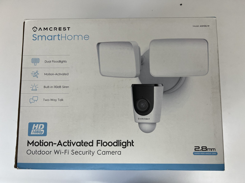 NEW SEALED Amcrest SmartHome 1080p WiFi Outdoor Security Camera Alarm Floodlight