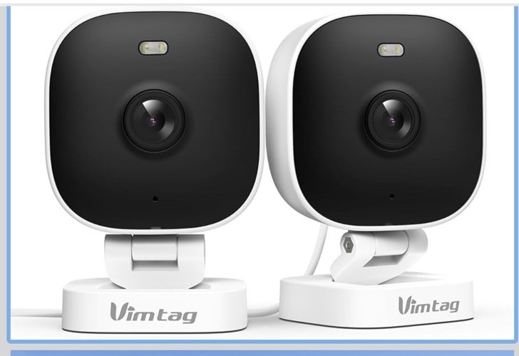 X2 VIMTAG 5G/2.4G 2.5K Cameras for Home Security-Outdoor/Indoor White Black