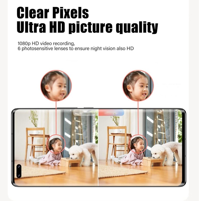 Mini WiFi Camera, HD 1080P Magnetic Mount for Home Office APP Control gallery