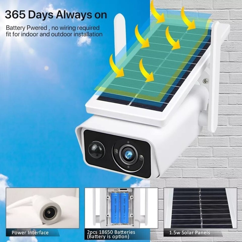 Outdoor Wi-Fi Wireless Camera Battery Camcorder Solar Panel gallery