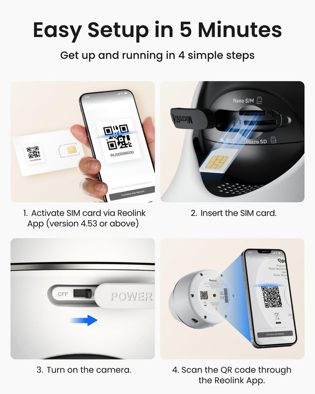 REOLINK 4K LTE Cellular Security Camera Wireless Outdoor, 360° Smart Detection w gallery