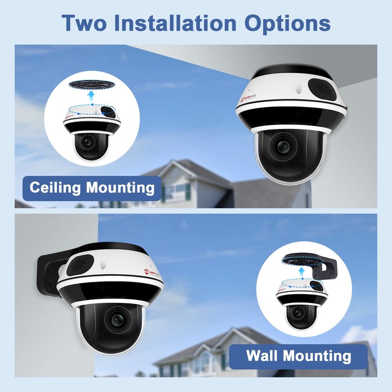 Anpviz 8MP PTZ POE IP Camera, 5X Optical Zoom, , Two-Way Audio,IR Night Vision gallery