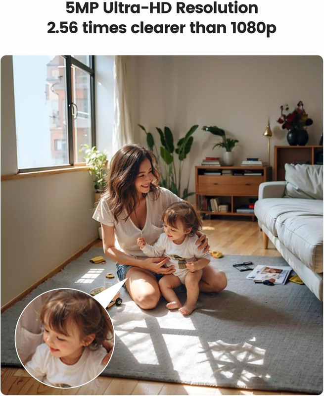 TREATLIFE 3K 5MP Indoor 2.4G/5G Wifi Security Camera, Smart Home Surveillance gallery