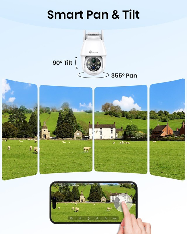 Solar Security Camera Wireless Outdoor, WiFi 6 with 4dBi Antenna for Stable 2... gallery