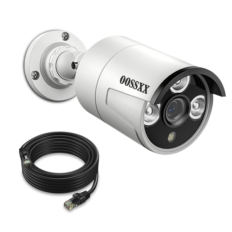 (5.0MP POE Extend with 60 feet Cable Microphone Inside Outdoor/Indoor Video S…