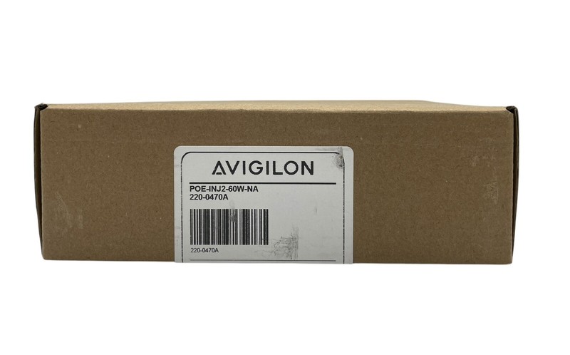 Avigilon POE-INJ2-60W-NA 220-0470A Single-Port PoE Injector New Sealed Box