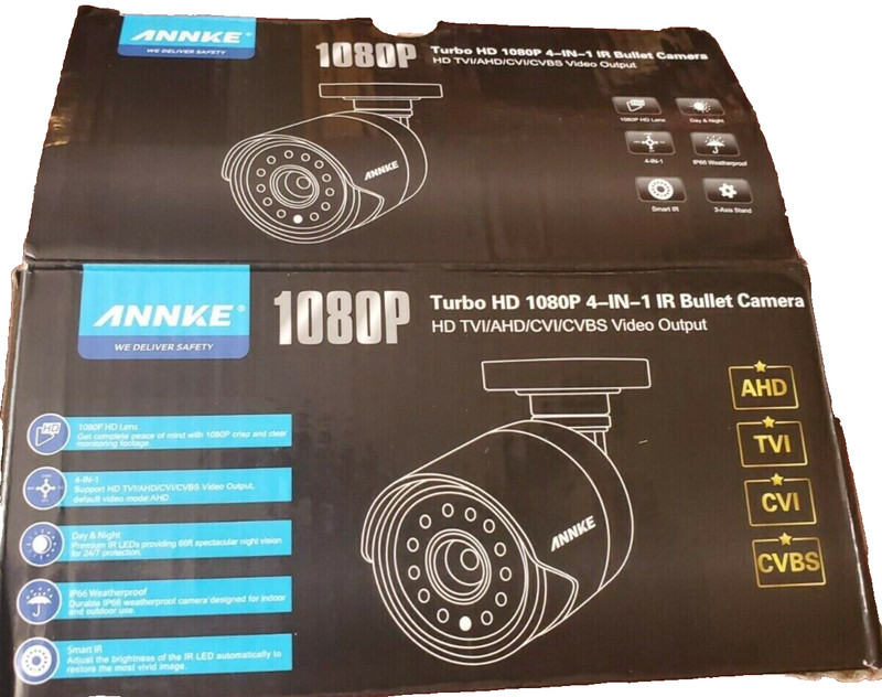 ANNKE Outdoor Bullet Cam 1080P Turbo HD 4IN1 IR Home Security Surveil Video.