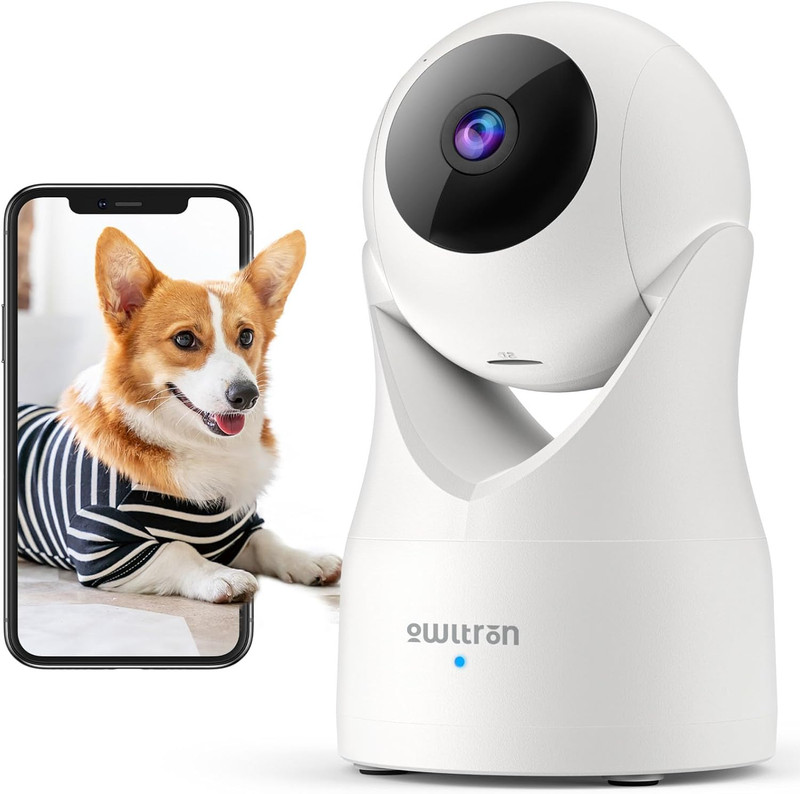 Indoor Security Camera 2K, 360° Cameras for Home Security with Motion Detection,