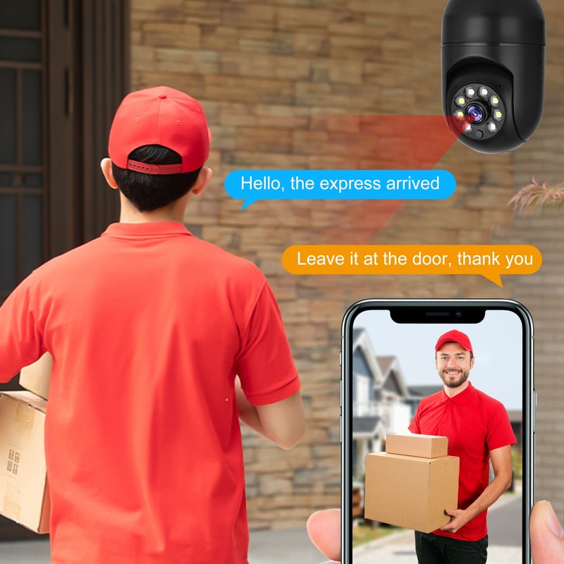 360 Degree HD 1MP Camera Smart Home Black Bulb Dome Camera Surveillance Security gallery