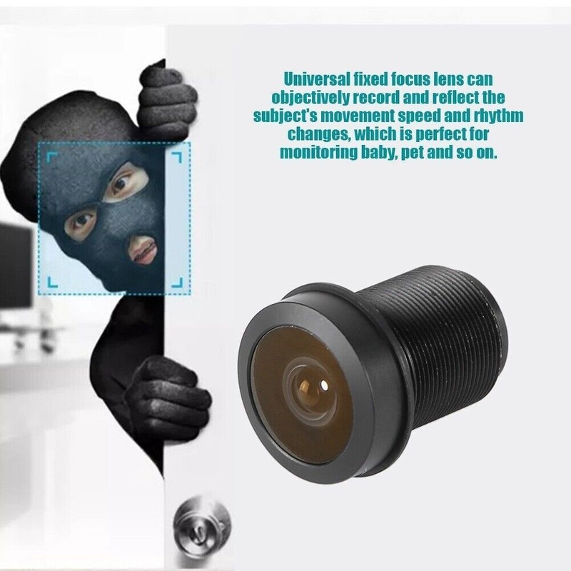 1.44mm 1/2.5 Wide Angle 5MP HD 180° Fisheye Lens for CCTV Surveillance Camera gallery