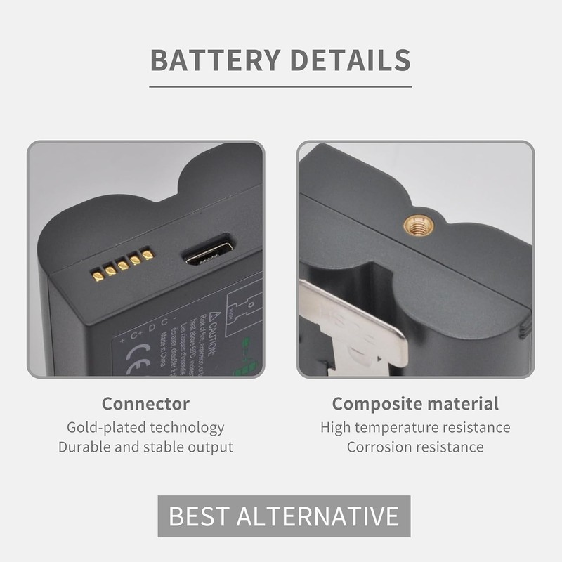 2Pcs Battery Replacement for Ring-Doorbell-Camera 2/3/4/3Plus, Stick up Cam Batt gallery