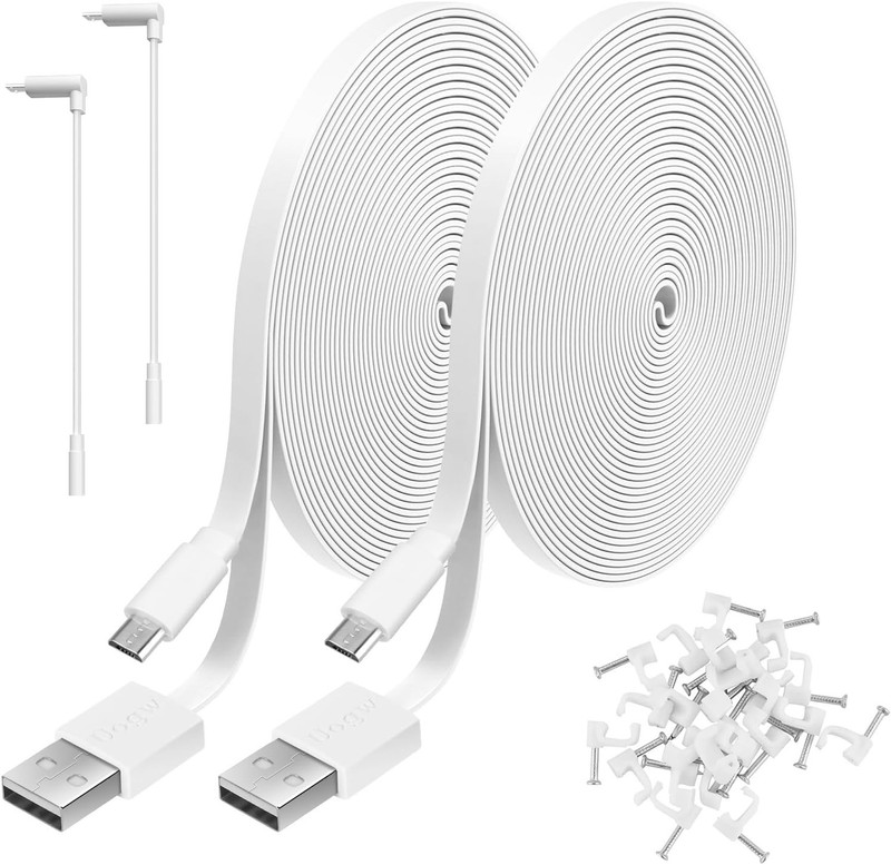 2 Pack 20FT Power Extension Cable Compatible with Wyze Cam V4,Wyze Cam v3,Wyz... gallery