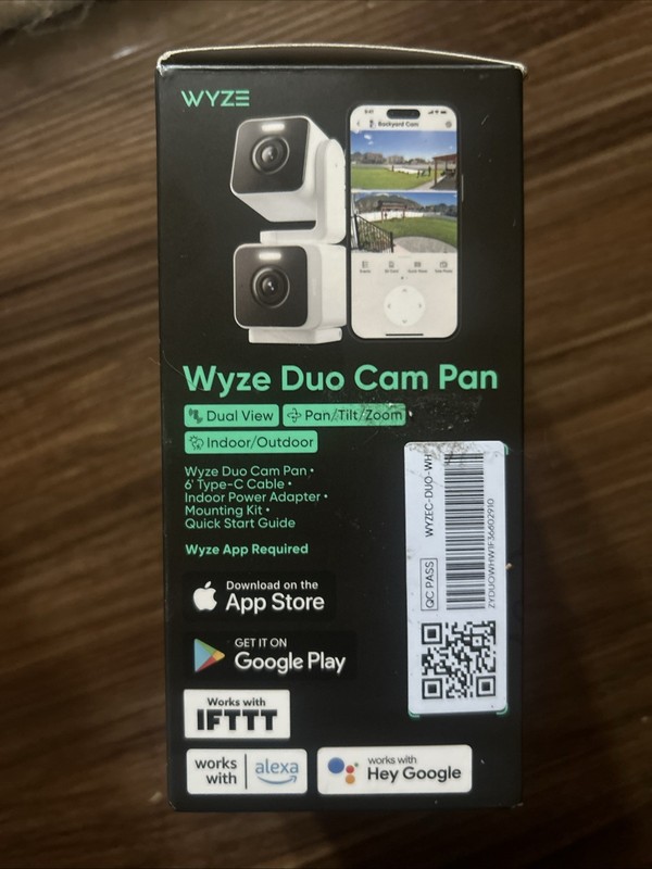 Wyze Duo Cam Pan 2K 360° Indoor/Outdoor Security Camera Color Night Vision gallery