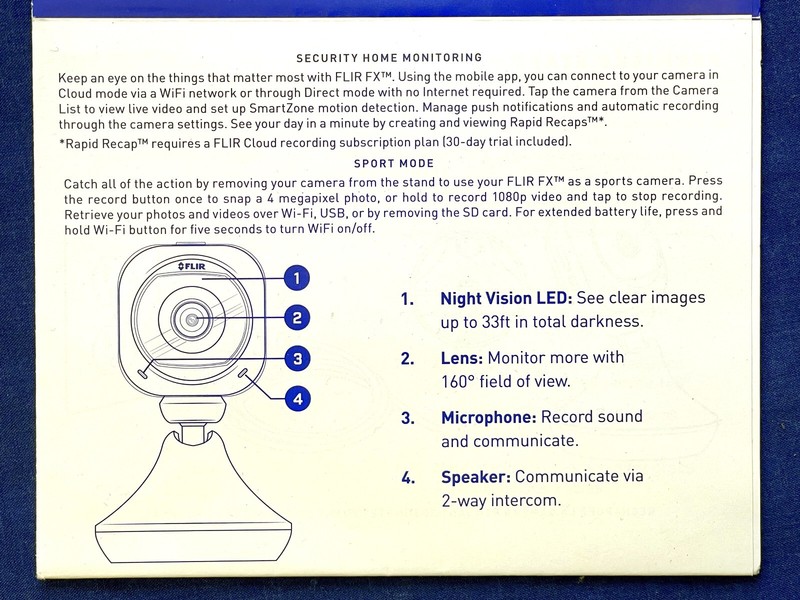 FLIR FX ✅ Wireless HD Video Security Camera, Indoor Stand, USB AC Power Adapter gallery