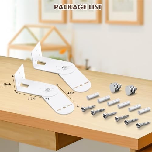 2x Metal Corner Mount for Wyze Cam Pan V3 V2 V4 Indoor Outdoor White gallery