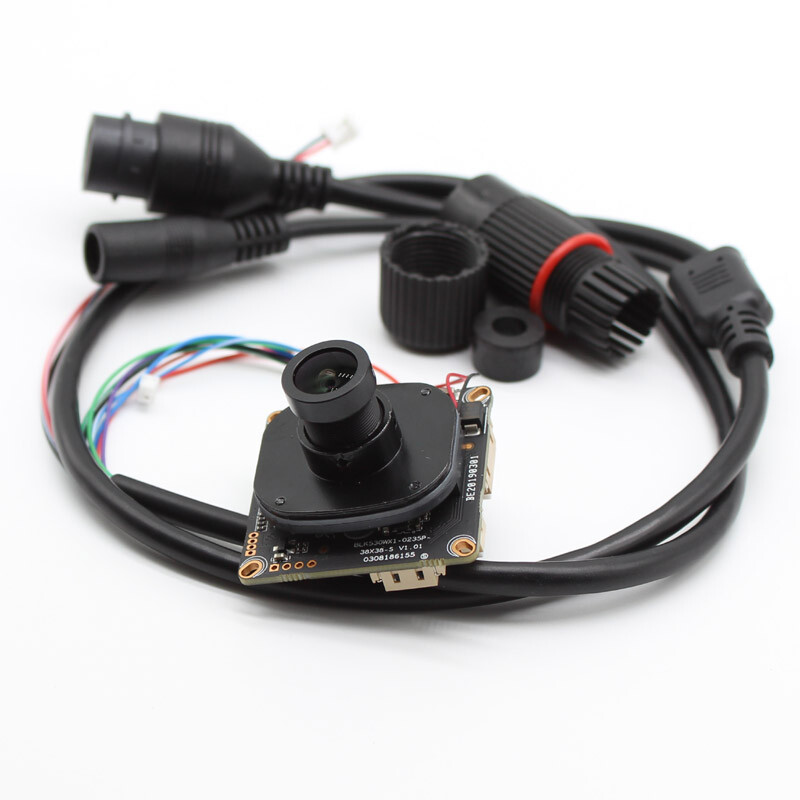HD CCTV 4MP POE IP Camera module board Security Network with poe cable 3.6mm len gallery