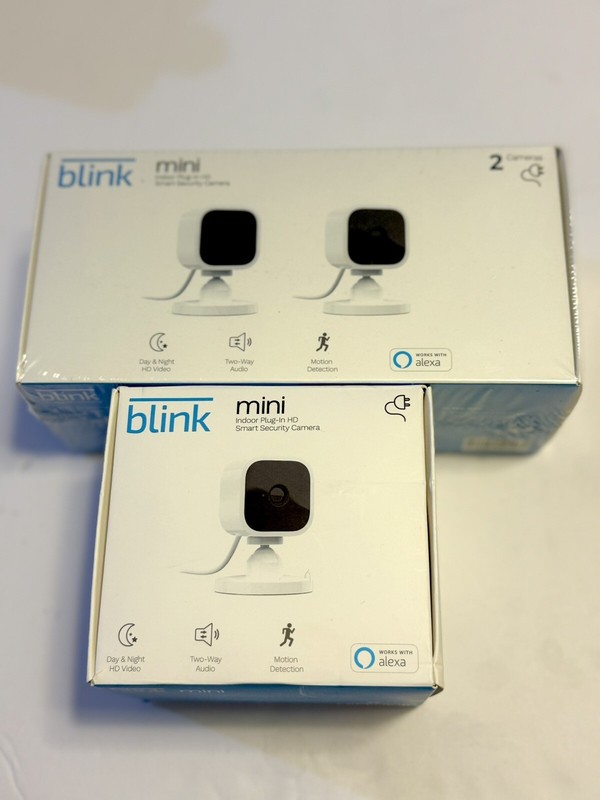 Blink Mini – 3 Compact Indoor Plug-In Smart Security Camera, 1080P HD Video X3 gallery