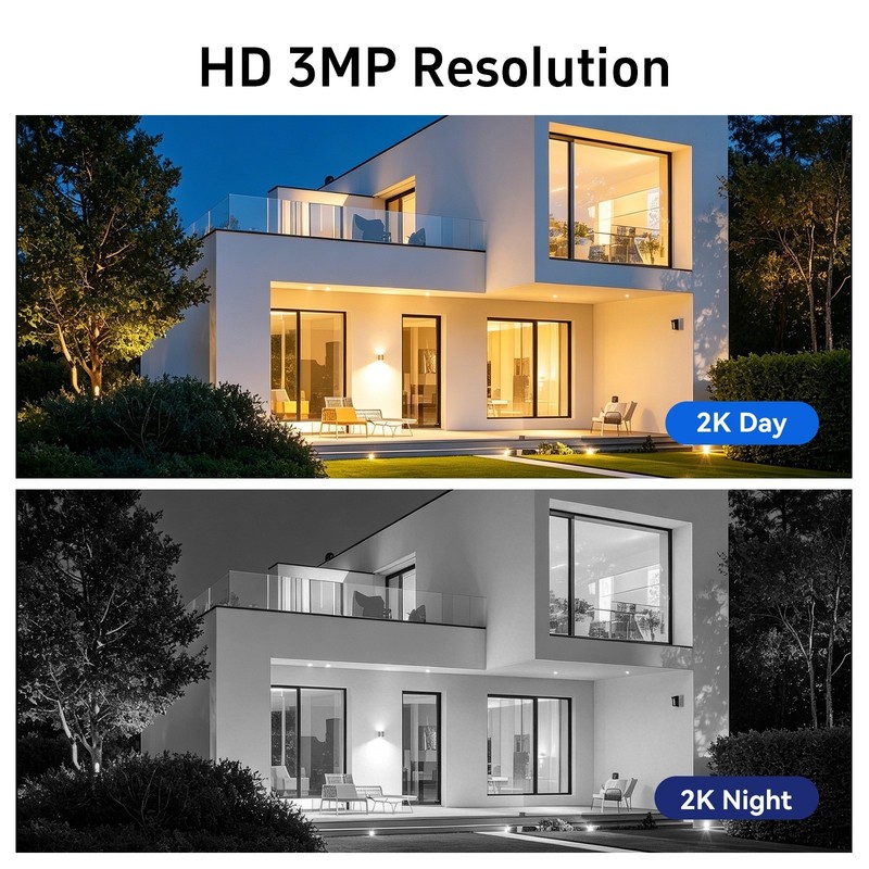 4MP Solar Battery Powered Security Camera System Wireless 10.1'' Monitor 500G HD gallery