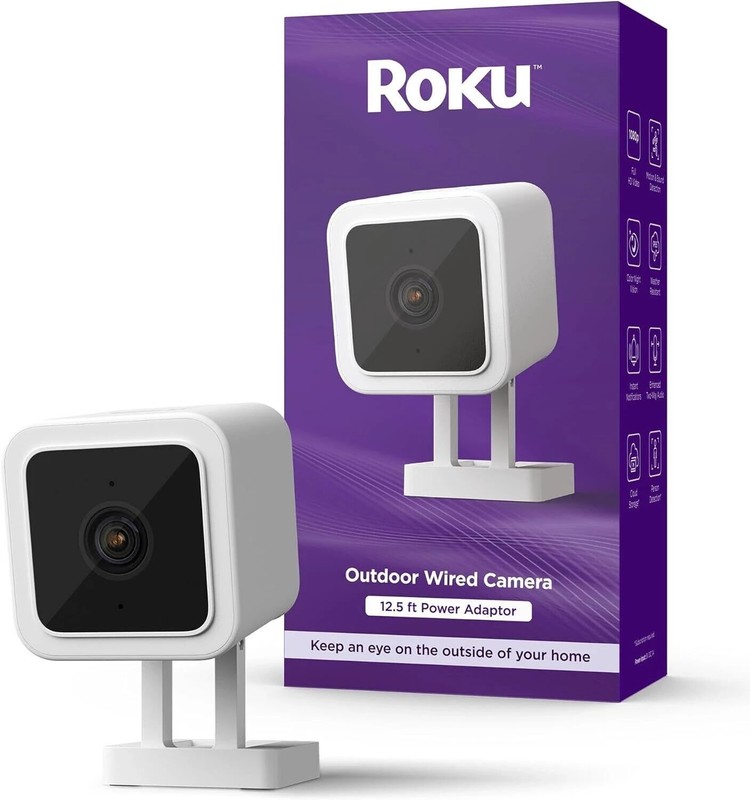 Roku Outdoor Home Security Camera HD Night Vision 90-Day Subscription Included gallery