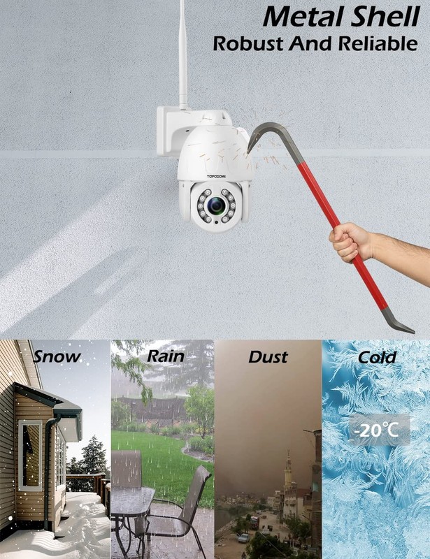 5MP PTZ Security Camera Outdoor Motion Tracking, Floodlight Surveillance IP D... gallery