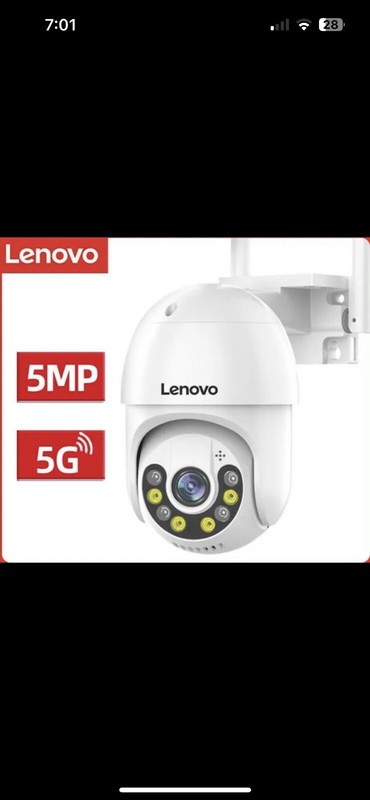 Lenovo 5mp Wi-Fi Camera Audio CCTV Surveillance Outdoor 4x Digital Zoom Night gallery
