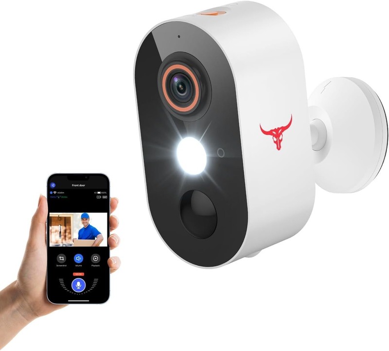 1080p Wireless Security Camera with AI Human Detection, Night Vision, 2-Way Talk