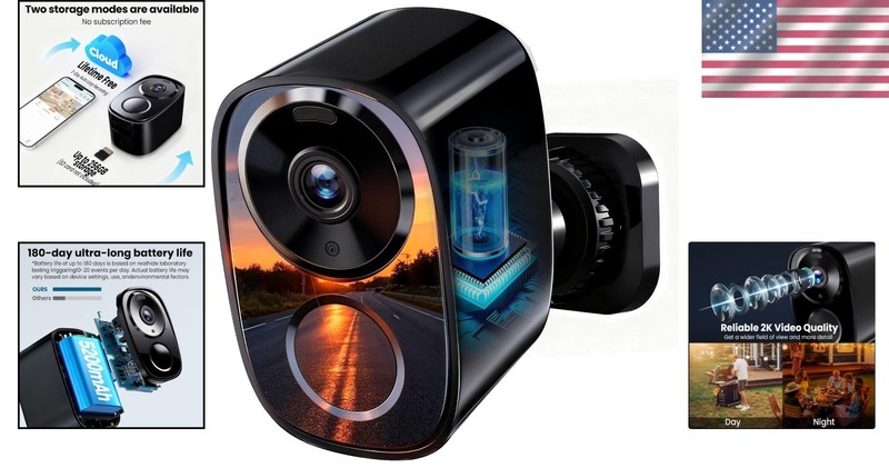 Advanced 2K UHD Wireless Security Camera - Dual-Band WiFi & 6- Battery Life gallery