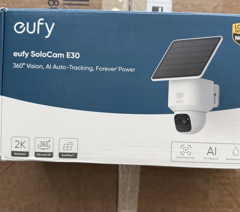 Eufy SoloCam E30 2K Security Camera Wireless Solar Cam 360° Pan AI Tracking
