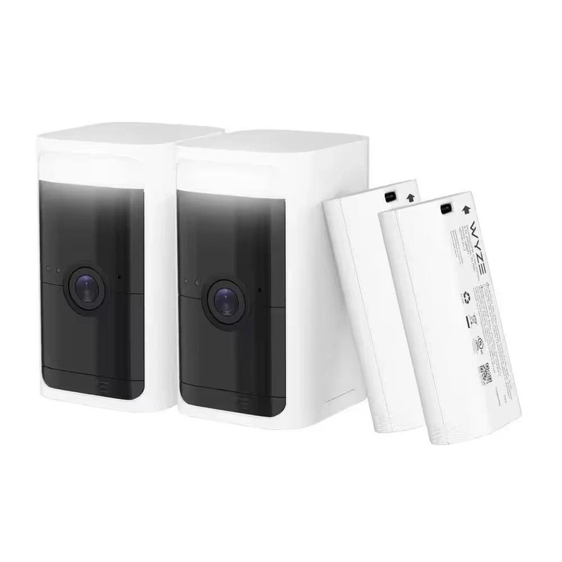 Wyze Battery Cam Pro 2 Pack WYZECOP-RB2PK Wireless 2K HD Spotlight