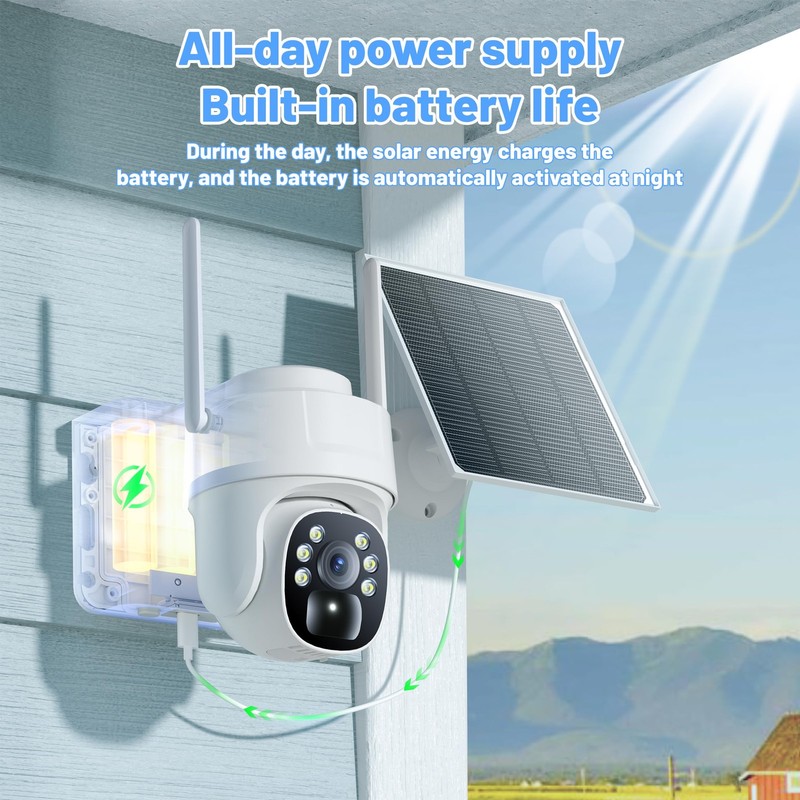 Camara Solar Cuatro G Với Tarjeta Sim Integrada Y Vision En Vivo De Lujo gallery