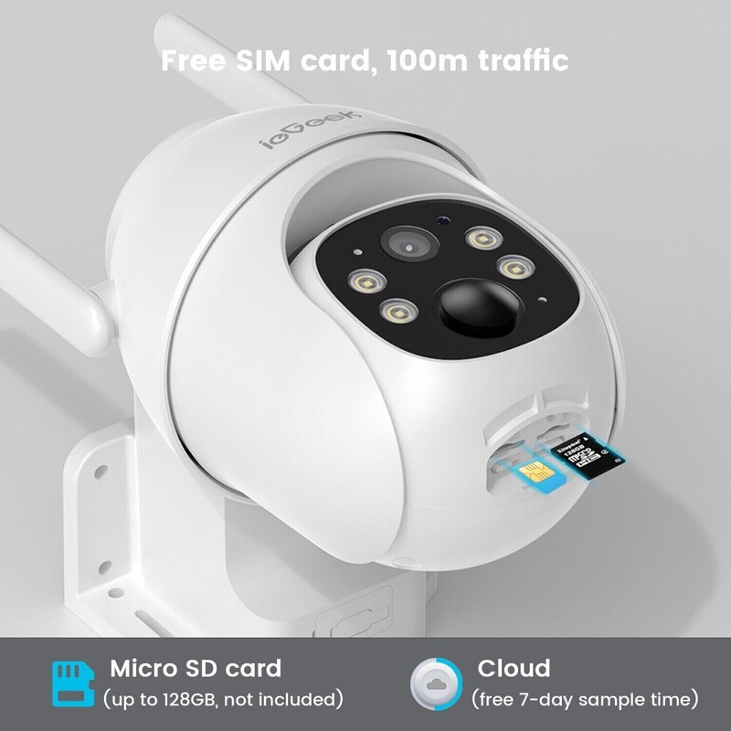 Outdoor 4G LTE Solar Security Camera 2K Wireless Home Battery camera, No wifi gallery