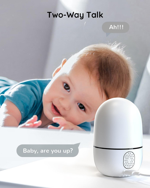 XD1 Indoor Security Wifi Camera, No Subscription Required, Dual-Lens 360° PTZ Ba gallery